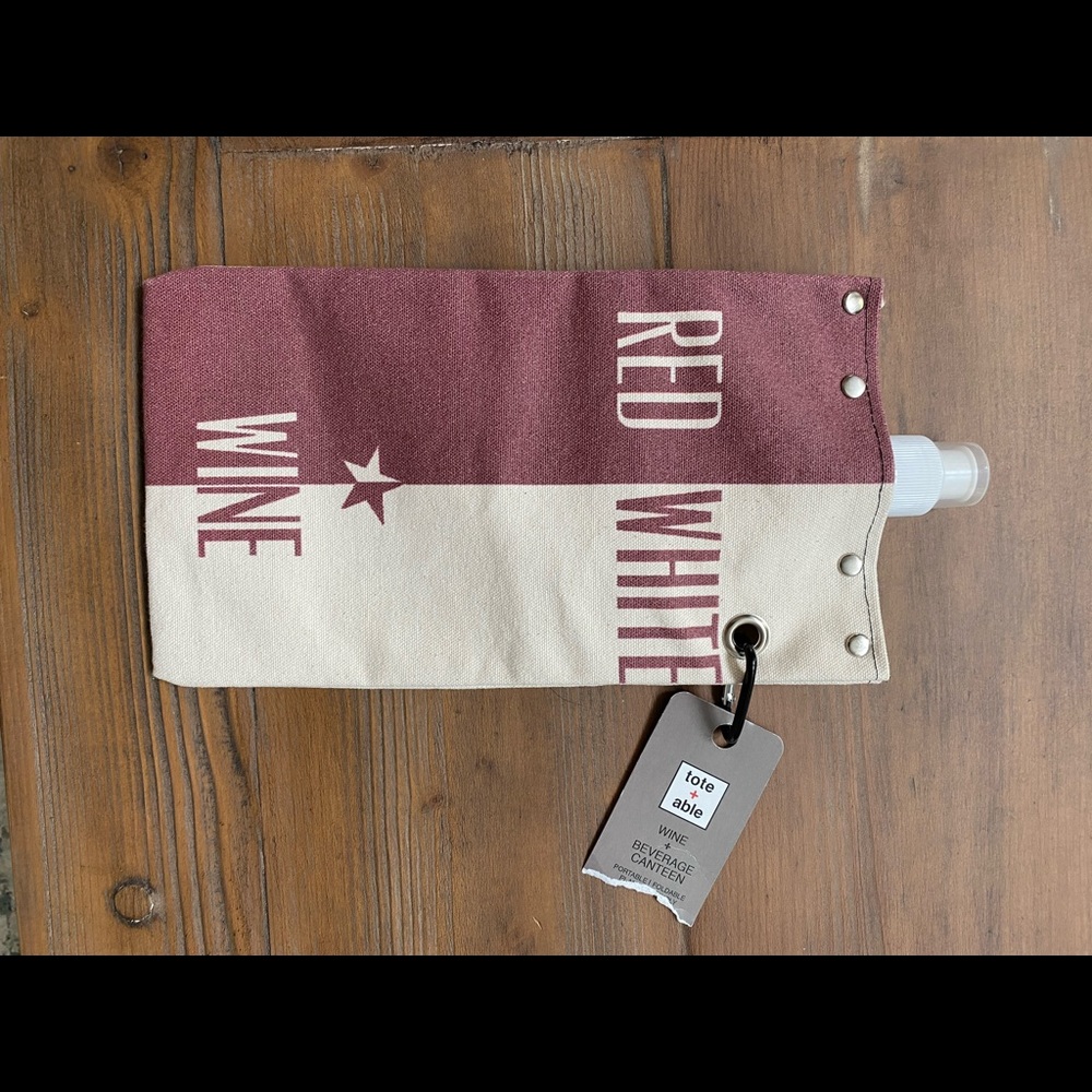 Tote+able USA Red and White portable drink bag